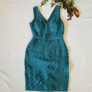 Adriana Papell Green/Blue Teal Cocktail Dress